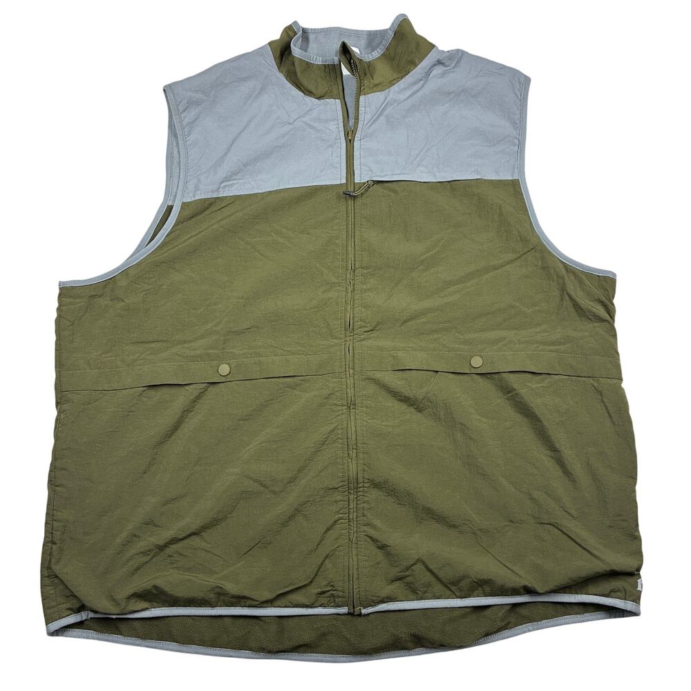 Fielder Bonobos Vest Mens 3XL XXXL Green Outdoor Reversible Fleece Outerwear